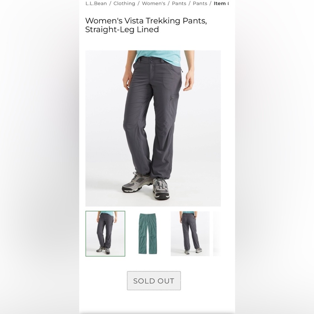 2 Pair Bundle!! LL Bean Women’s Black and Gray Fleece Lined Pants Size 16